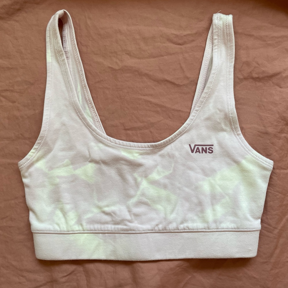 Pink & Yellow Vans Sports Bra — XSmall